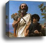 Homer and His Guide. Detail by William-Adolphe Bouguereau, Canvas Print