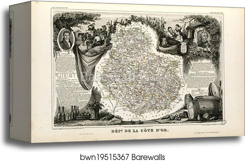 Dépt. de la Côte d'Or (région de l'est) by Victor Jules Levasseur, Canvas Print