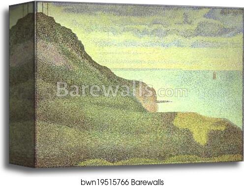 Port-en-bessin, les grues et la percee by Georges Seurat, Canvas Print