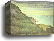 Port-en-bessin, les grues et la percee by Georges Seurat, Canvas Print