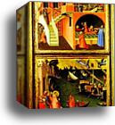 St. Nicholas Revives a Boy and St. Nicholas Saves Mira from Famine by Ambrogio Lorenzetti, Canvas Print