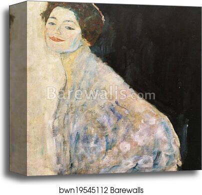 Portrait of a Lady in White by Gustav Klimt, Canvas Print