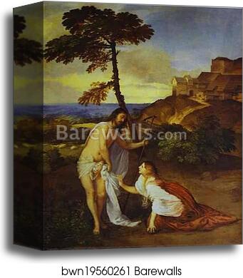 Noli me tangere by Titian, Canvas Print