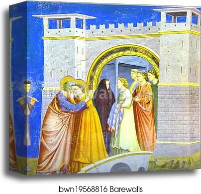 Meeting at the Golden Gate by Giotto, Canvas Print