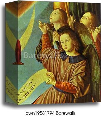The Virgin in Glory, Surrounded by Angels by Jean Hey, Master Of Moulins, Canvas Print