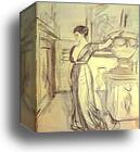 Portrait of Princess Polina Shcherbatova by Valentin Serov, Canvas Print