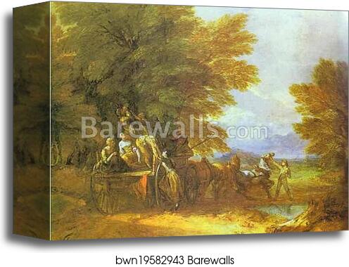 The Harvest Wagon by Thomas Gainsborough, Canvas Print