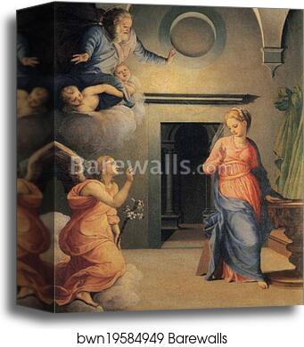 Annunciation by Agnolo Bronzino, Canvas Print