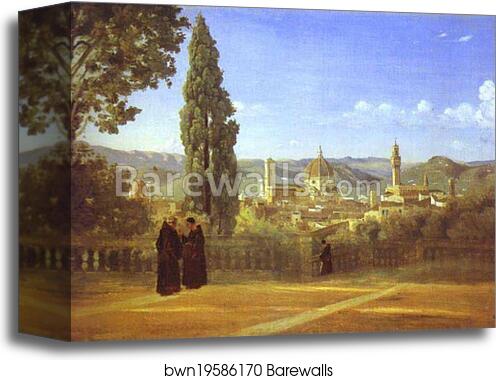 Florence. View from the Boboli Gardens by Jean-Baptiste-Camille Corot, Canvas Print Florence. View from the Boboli Gardens by Jean-Baptiste-Camille Corot, Canvas Print
