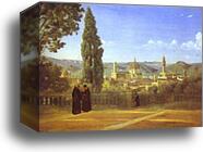 Florence. View from the Boboli Gardens by Jean-Baptiste-Camille Corot, Canvas Print