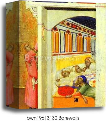The Charity of St. Nicholas of Bari by Ambrogio Lorenzetti, Canvas Print