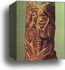 Ceramic vase with Tahitian Gods - Hina and Tefatou by Paul Gauguin, Canvas Print