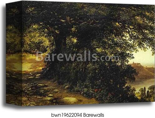 View of Castel-Gandolfo near Rome by Mikhail Lebedev, Canvas Print