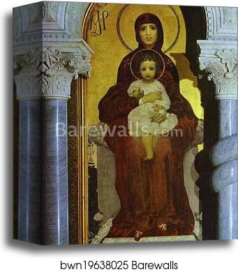 The Virgin and Child by Mikhail Vrubel, Canvas Print