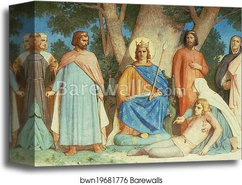 Saint Louis Rendering Justice by William-Adolphe Bouguereau, Canvas Print