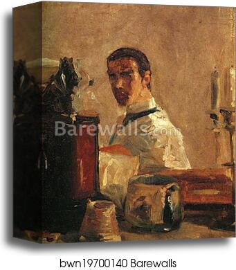 Self-Portrait by Henri De Toulouse-Lautrec, Canvas Print
