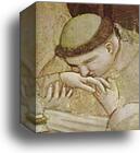 Death of St. Francis and Inspection of Stigmata. Detail by Giotto, Canvas Print