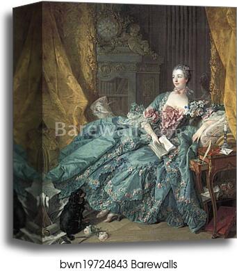 Portrait of Madame de Pompadour by François Boucher, Canvas Print