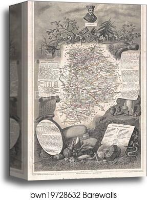 Dept. de Seine et Marne by Victor Jules Levasseur, Canvas Print