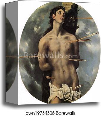 St. Sebastian by El Greco, Canvas Print