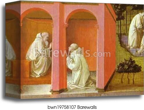 St. Benedict Orders St. Maurus to the Rescue of St. Placidus by Fra Filippo Lippi, Canvas Print St. Benedict Orders St. Maurus to the Rescue of St. Placidus by Fra Filippo Lippi, Canvas Print