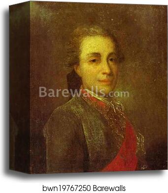 Portrait of an Unknown man in a Green Caftan by Fedor Rokotov, Canvas Print Portrait of an Unknown man in a Green Caftan by Fedor Rokotov, Canvas Print