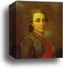 Portrait of an Unknown man in a Green Caftan by Fedor Rokotov, Canvas Print