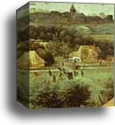 The Corn Harvest (August). Detail by Pieter Bruegel The Elder, Canvas Print