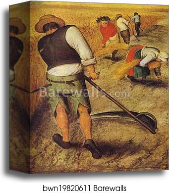 Summer. Detail by Pieter Brueghel The Younger, Canvas Print