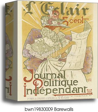 Le journal "l'Éclair" by Henry Atwell Thomas, Canvas Print Le journal "l'Éclair" by Henry Atwell Thomas, Canvas Print