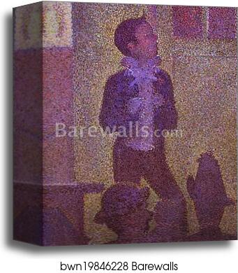 Invitation to the Sideshow (La Parade de Cirque). Detail by Georges Seurat, Canvas Print