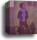 Invitation to the Sideshow (La Parade de Cirque). Detail by Georges Seurat, Canvas Print