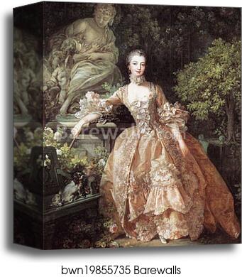 Portrait of the Marquise de Pompadour by François Boucher, Canvas Print