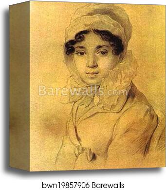 Portrait of M. A. Kikina by Orest Kiprensky, Canvas Print