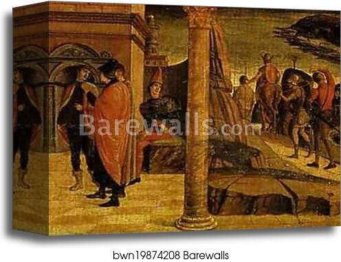 Miracles of St. Vincent Ferrar: He Raises a Dead Infant to Life and Frees Prisoners by Giovanni Bellini, Canvas Print Miracles of St. Vincent Ferrar: He Raises a Dead Infant to Life and Frees Prisoners by Giovanni Bellini, Canvas Print