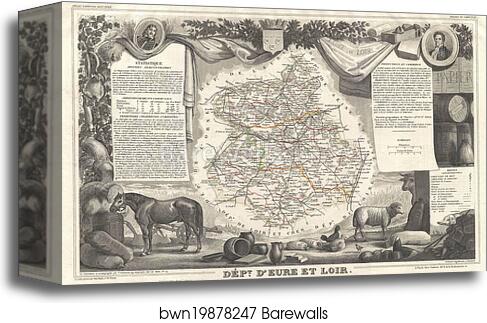 Dept. d'Eure et Loir by Victor Jules Levasseur, Canvas Print