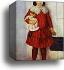 Portrait of the Artist's Daughter, Olya by Vasily Surikov, Canvas Print