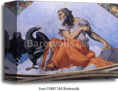 St. John the Evangelist on Patmos by Agnolo Bronzino, Canvas Print