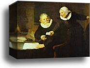 The Shipbuilder Jan Rijcksen and His Wife Griet Jans by Rembrandt Harmenszoon Van Rijn, Canvas Print