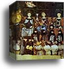 Allegory of Good Government. Detail by Ambrogio Lorenzetti, Canvas Print