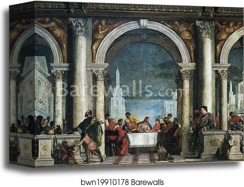 Feast in the House of Levi by Paolo Veronese, Canvas Print