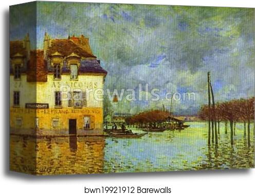 Flood at Port Marly by Alfred Sisley, Canvas Print