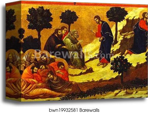 Maestà (back, central panel) The Prayer on the Mount of Olives by Duccio Di Buoninsegna, Canvas Print