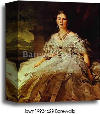 Portrait of Princess Tatyana Alexanrovna Yusupova by Franz Xavier Winterhalter, Canvas Print