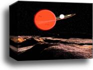 Zeta Piscium is a binary star system consisting of a red giant and a white dwarf by Ron Miller/Stocktrek Images, Canvas Print