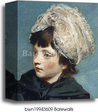 Lady Caroline Howard. Detail by Sir Joshua Reynolds, Canvas Print