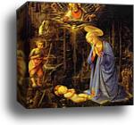 The Adoration, with the Infant Baptist and St. Bernard by Fra Filippo Lippi, Canvas Print