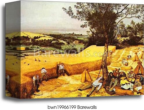 The Corn Harvest (August) by Pieter Bruegel The Elder, Canvas Print The Corn Harvest (August) by Pieter Bruegel The Elder, Canvas Print