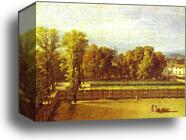 View of the Garden of the Luxembourg Palace by Jacques-Louis David, Canvas Print