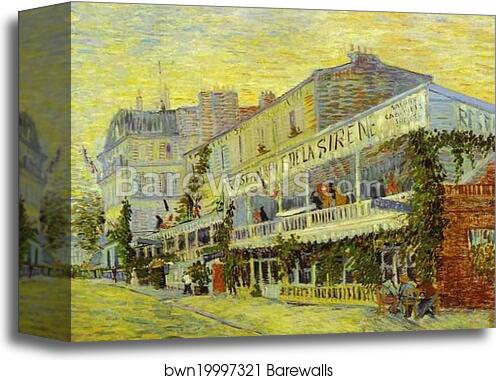 The Restaurant de la Sirène by Vincent Van Gogh, Canvas Print